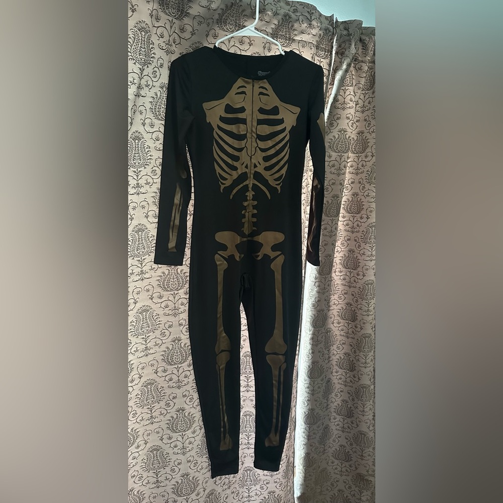 Tipsy Elves Black and Gold Skeleton Jumpsuit